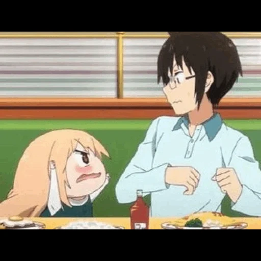 umaru chan, anime maru chan, anime de dos hijos umaru uva, anime hermana de dos cara umaru taihey, capturas de pantalla de anime hermaru de dos cara