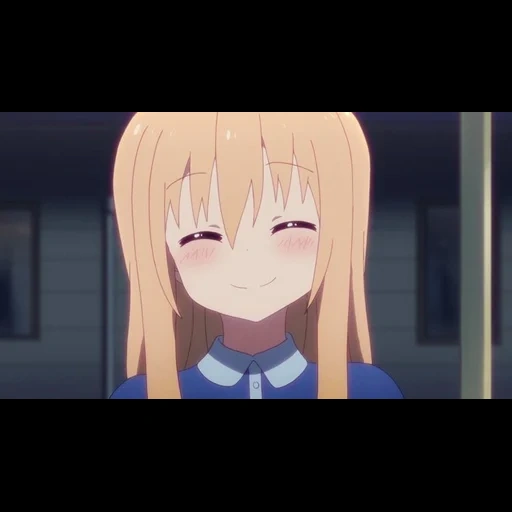 umaru, umar es de mal humor, hermana umaru yuri yuri de dos cara, anime hermaru de dos cara, two carted sister umaru triste