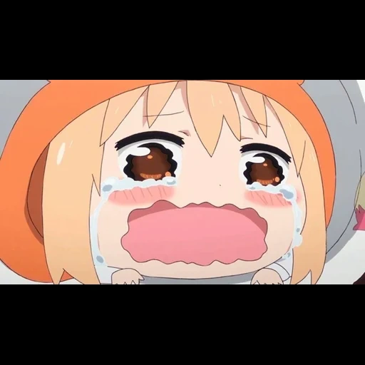 umaru chan, umaro tian, sœur umaru, umaru chan pleure, anime à deux soeurs à race umaru