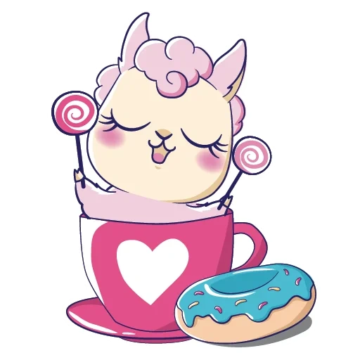 adorabile kawai, lama senza gioco, modello di unicorno carino, unicorno cavani muffin, modello di unicorno carino