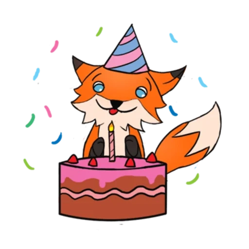 raposa, raposa, fox de aniversário, feliz aniversário fox