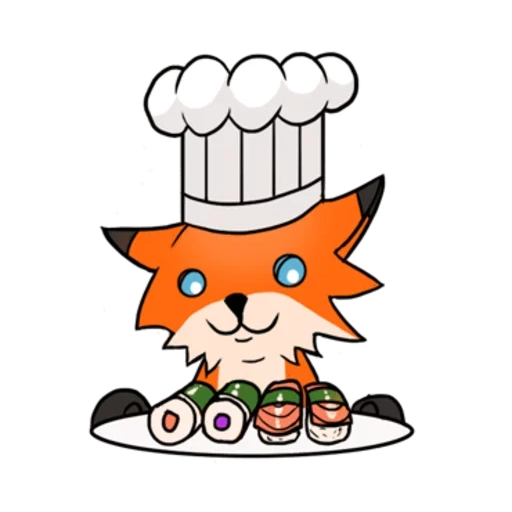 raposa, cook de gato, fox cook, minha raposa cozinheira, os objetos da tabela