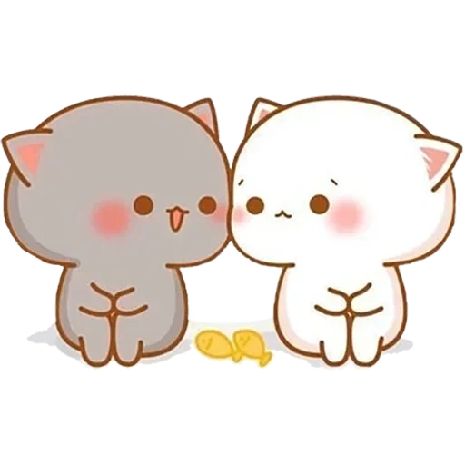 kitty chibi kawaii, gambar berpasangan yang indah, gambar lucu sapi, gambar kucing lucu, kawaii kucing pasangan