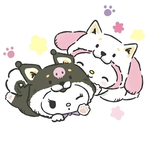 gato, sanrio, minha melodia, desenhos fofos, crazyfacedcat