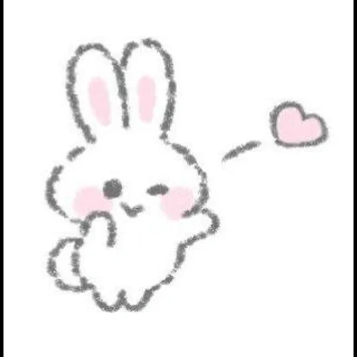 little rabbit, little rabbit, hi rabbit, cute little rabbit, rabbit sticker
