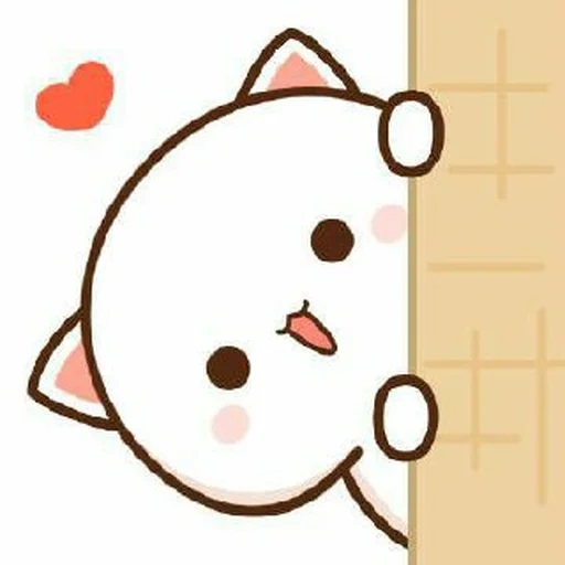 cat, kawaii, cute drawings, mochi peach cat, drawings of cute cats