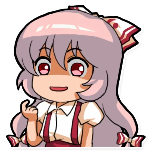 mokou, back-of-head expression, emoting mokou, mokou fujiwara, touhou project