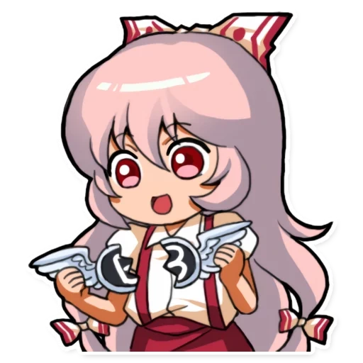 mokou, mokou emote, expression derrière la tête, disque d'expression, touhou project