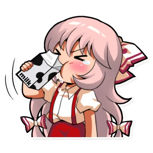 anime, emoji anime, emoting mokou, anime smiley face, karakter anime