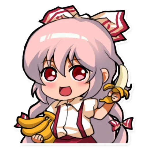 mokou, expressão atrás da cabeça, touhou emotes, mokou fujiwara, touhou project