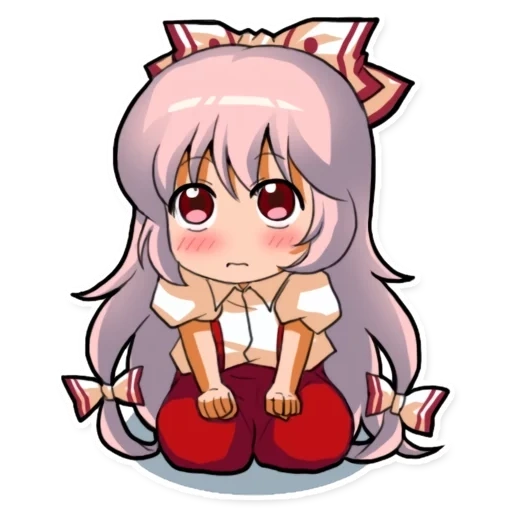 mokou, dibujos de anime, mokou fujiware, proyecto touhou, fujiware sin mokou