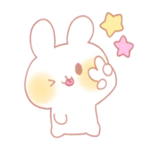 mimi neko, i disegni sono carini, disegni di kawaii, kawaii giapponese, cartone animato coniglietto soleggiato