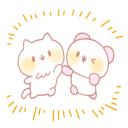 mimi, clipart, the drawings are cute, marshmallow couple, kitty is not a cat