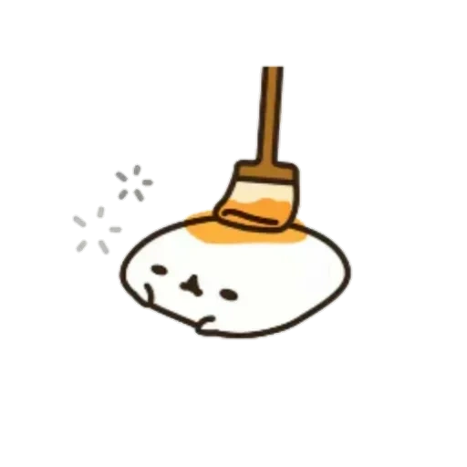 broom, broom icon, icon style, gudtama background, icon cleaning