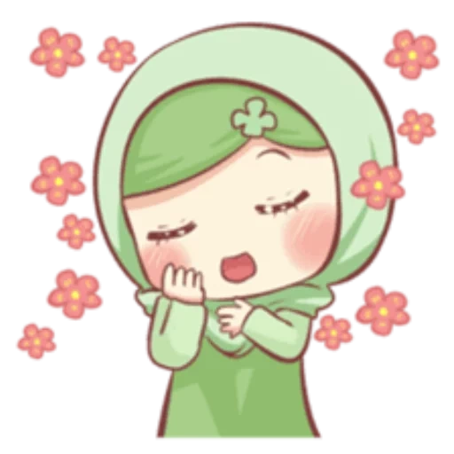 chibi, clipart, characters, muslim