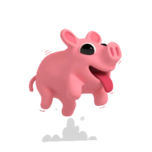 piggy, porco rosa, o porco dança, porco rosa, animais de porquinho crodind