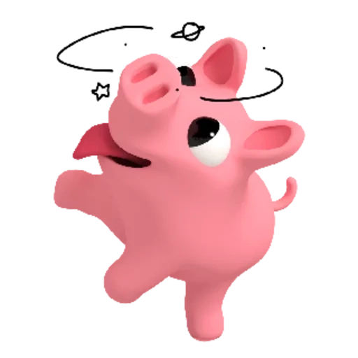 cerdo, rosado, cerdo rosa, el cerdo está bailando, cerdito