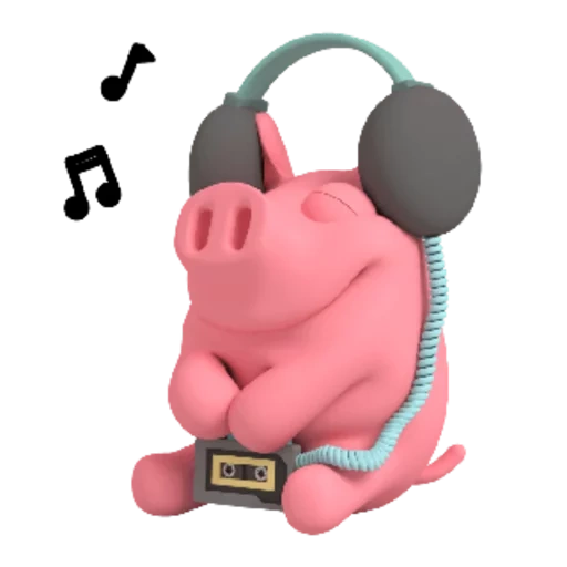 cochon une tirelire, écouteurs de porc, casque, casque de coching, microphone de porc