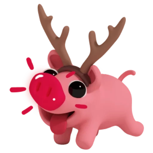 pig lol, pig flex, toy deer, deer palmon, piggy animals crodind