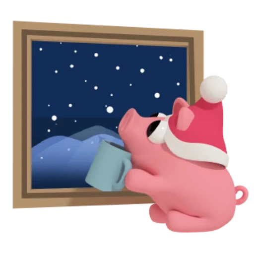 natal, um brinquedo, ano novo do porco, porco de ano novo, pegue a bola de neve