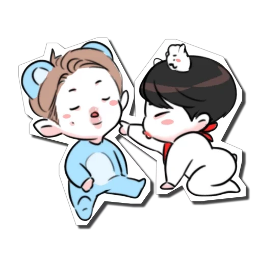 bts fanart, namjin чиби, намджины чиби, чиби бтс намджины, намджины арт чиби