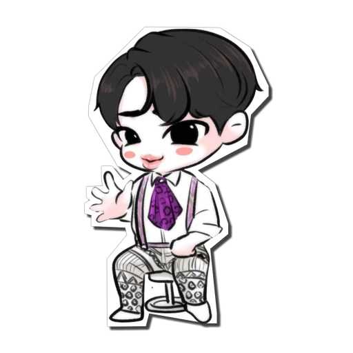 chibi, asiático, art chibi, chibi bts, exo chibi backhen