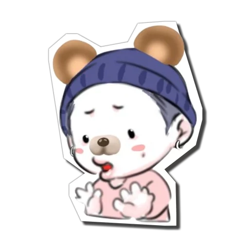 anime bébé, kawai rabbit bts, diluc cute avatar, belle peinture de figures de chibi, petit appartement de bande dessinée bts