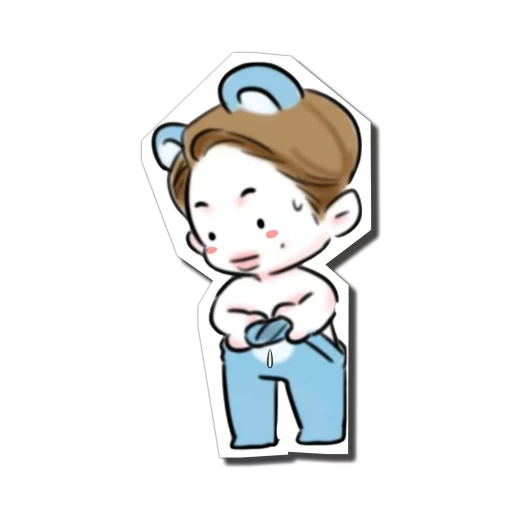 clipart, niño, imagen, bt21 namjins, chibi bts namjun