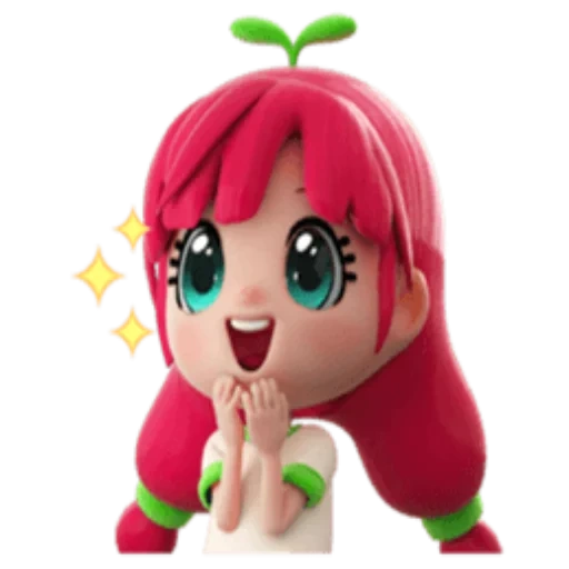 ein spielzeug, puppenspielzeug, puppen erdbeere, erfundener charakter, charlotte strawberry doll malinka