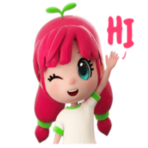 un jouet, charlotte strawberry, poupée de fraise charlotte, mini dolls charlotte strawberry, charlotte dolls strawberry smell