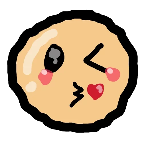 anime, human, cookie, icon of food, the cookie is face