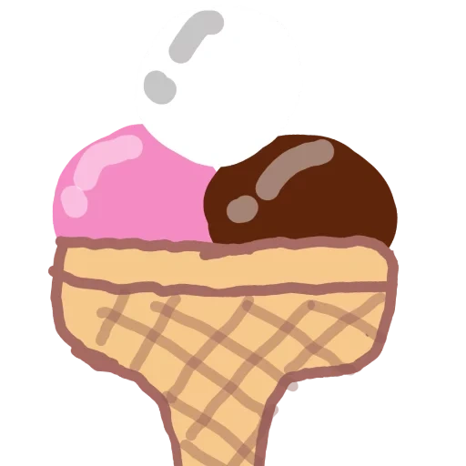 ice à glace mignonne, ice à dessert, crème glacée, crème glacée multipliée, illustration de crème glacée