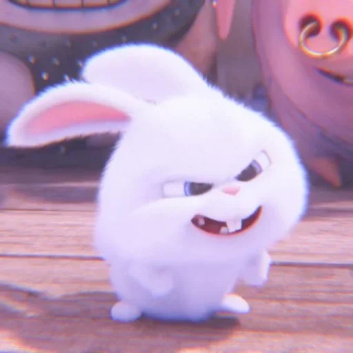 снежок кролик, злобный кролик, кролик тайная жизнь 2, кролик снежок мультфильм, бешеный кролик тайная жизнь домашних животных