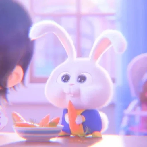 кролик, кролик милый, кролик снежок, кролик снежок мультфильм, тайная жизнь домашних животных