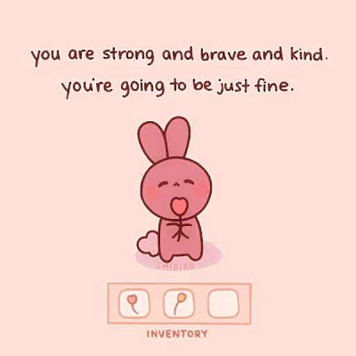 kamu adalah cinta, kutipan lucu, kelinci berwarna merah muda, kutipan positif, pikiran positif