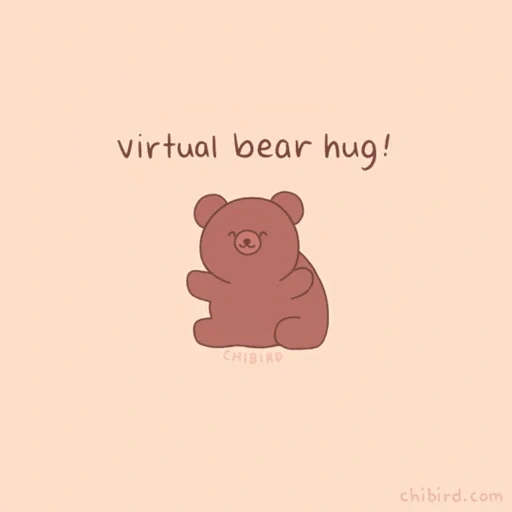 candaan, beruang, pelukan virtual, beruang itu lucu, hewan lucu