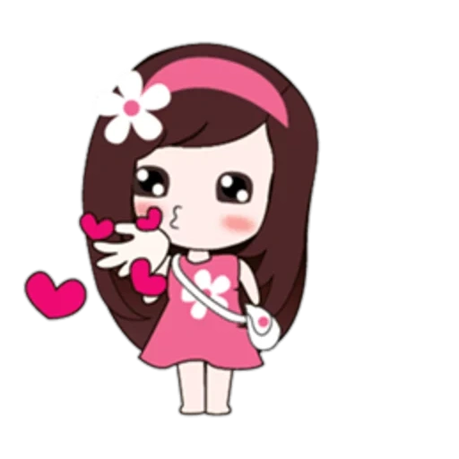 clipart, chica, dibujos de kawaii, lindos dibujos de chibi, la chica es un lindo dibujo