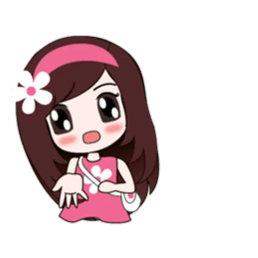 anime, gadis kecil, gambar anime, stiker kawai