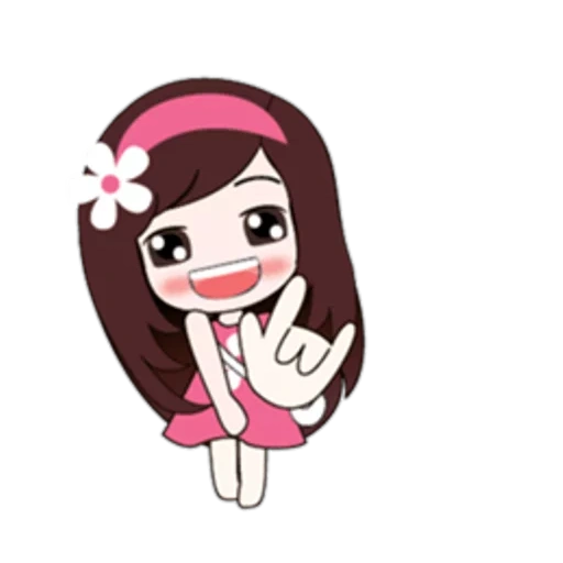 clipart, salut chibi, bel anime, bonne chance fille, dessins mignons de chibi