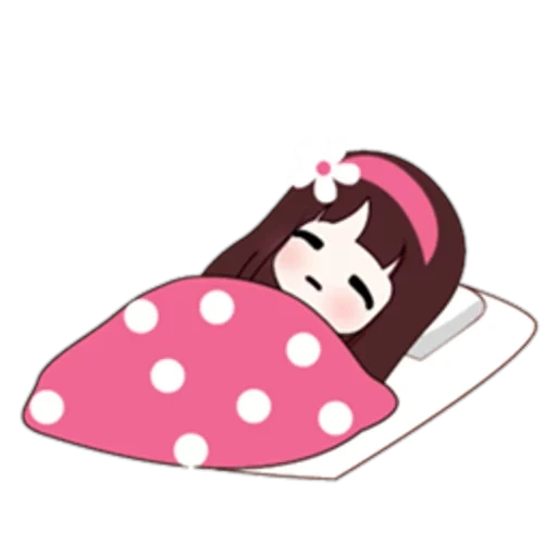 good night, the drawings are cute, cute girl, sleeping girl, anime cute drawings