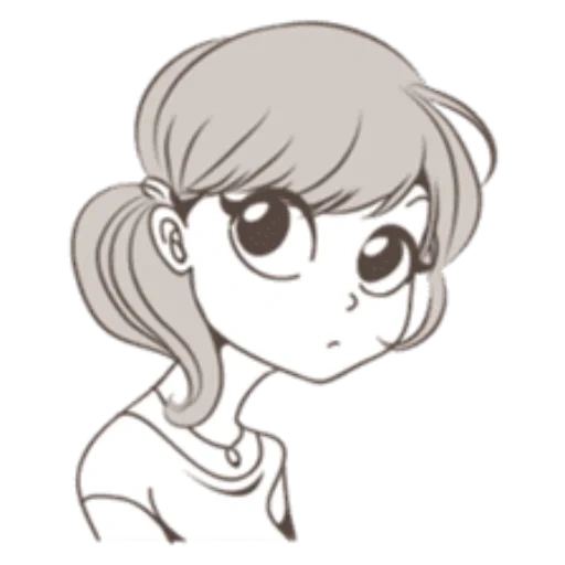 menina, figura, imagem de anime, menina anime, usado para desenhar folhas