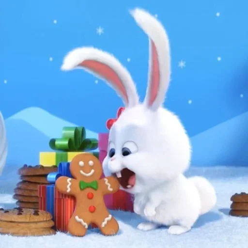 boule de neige de lièvre, boule de neige de lapin, lapins, mème boule de neige de lapin, la vie secrète des animaux de compagnie