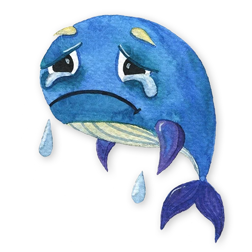 whale, joke, sperm whale, sticker whale, sad whale