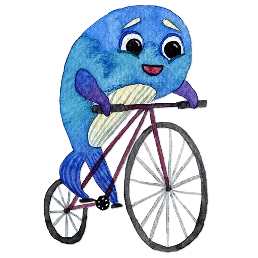 figura, andar de bicicleta, bicicleta de fundo, cartoon de bicicleta, ilustração de bicicleta
