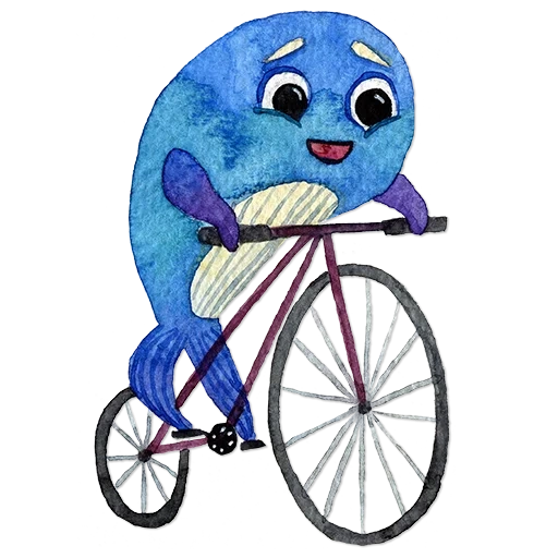 imagen, en bicicleta, von bicicleta, chille, ilustración ciclista