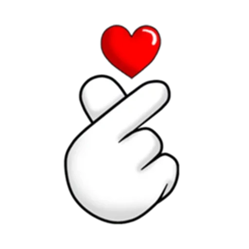 heart, palm of hand, attentively, finger heart, smiling face and heart finger