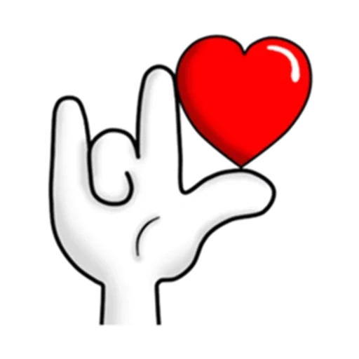 amor, clipart, amor, corazón de mano, sonríe el corazón con los dedos