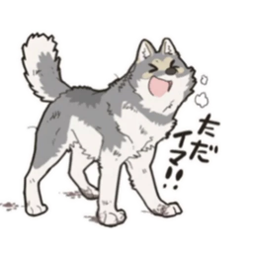 cartoon husky, desenho animado husky, husky do alasca, padrão de desenho animado de lobo, cartoonizete malamut