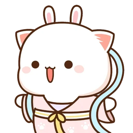 kawaii, kawaii drawings, cute drawings of chibi, cute kawaii drawings, mochi mochi peach cat