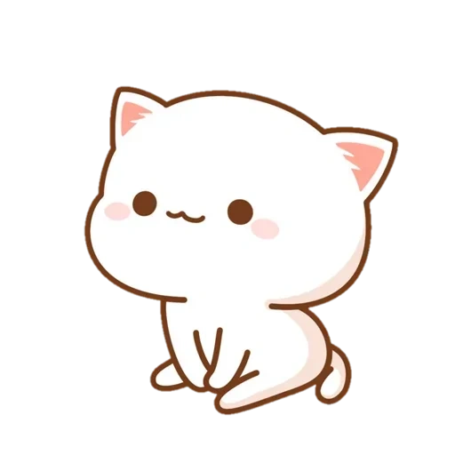 kucing, kawai seal, anjing laut yang lucu, animasi kucing mochi, sketsa binatang lucu